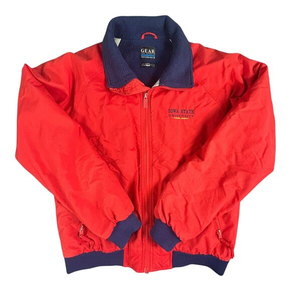 Vintage Iowa State University Gear For Sports Men’s Medium Red Full Zip Jacket - Picture 1 of 11